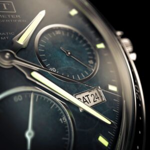Ulysse Nardin Marine style luxury watch on dark background with nautical character